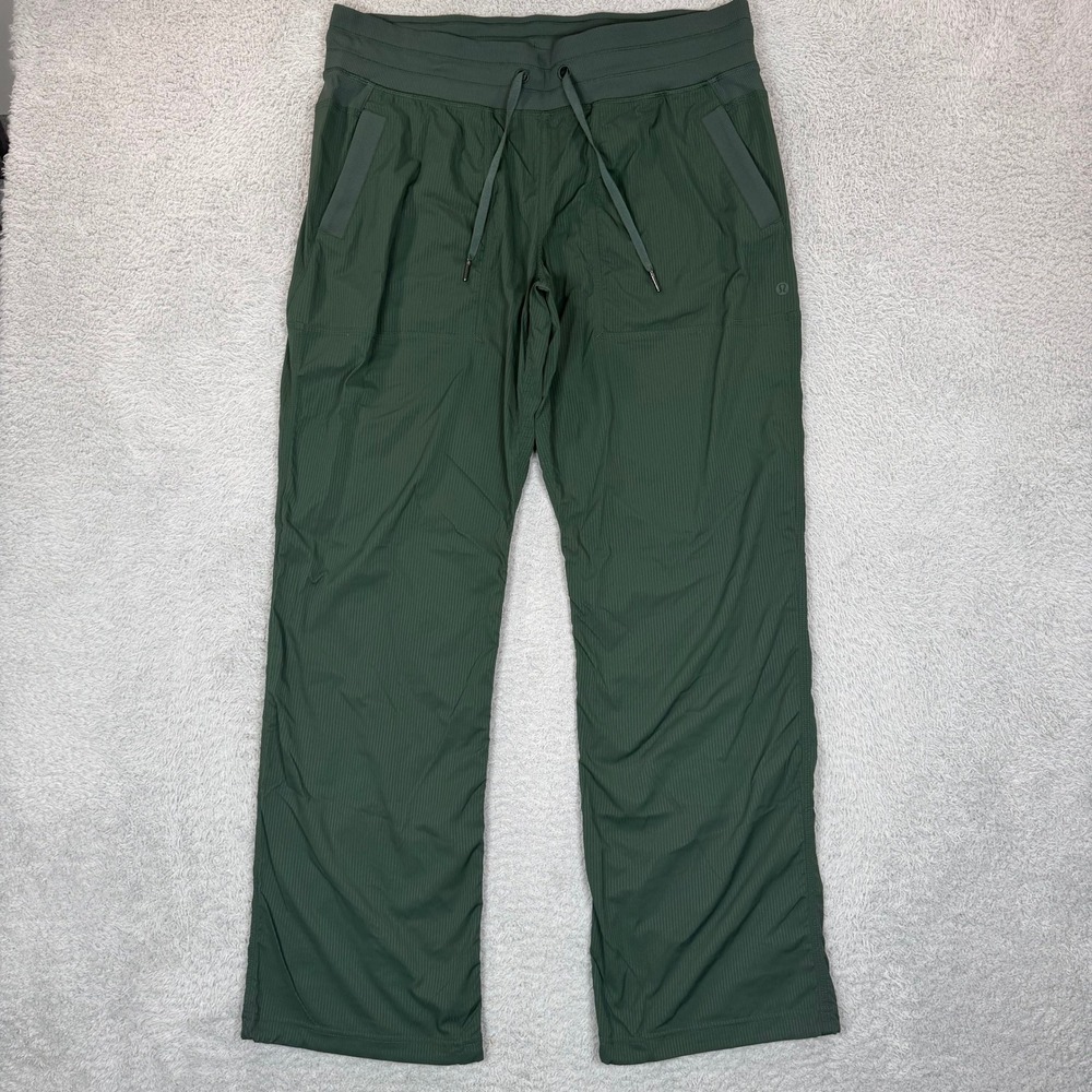 Lululemon Dance Studio Mid-Rise Full Length Pant 12 Dark Forest Green LW5ENOR